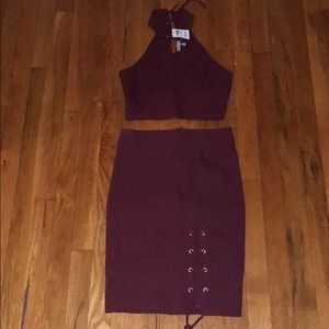 Matching Burgandy set